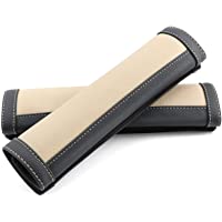 COFIT Juego de 2 Almohadillas para Cinturón de Seguridad Beige